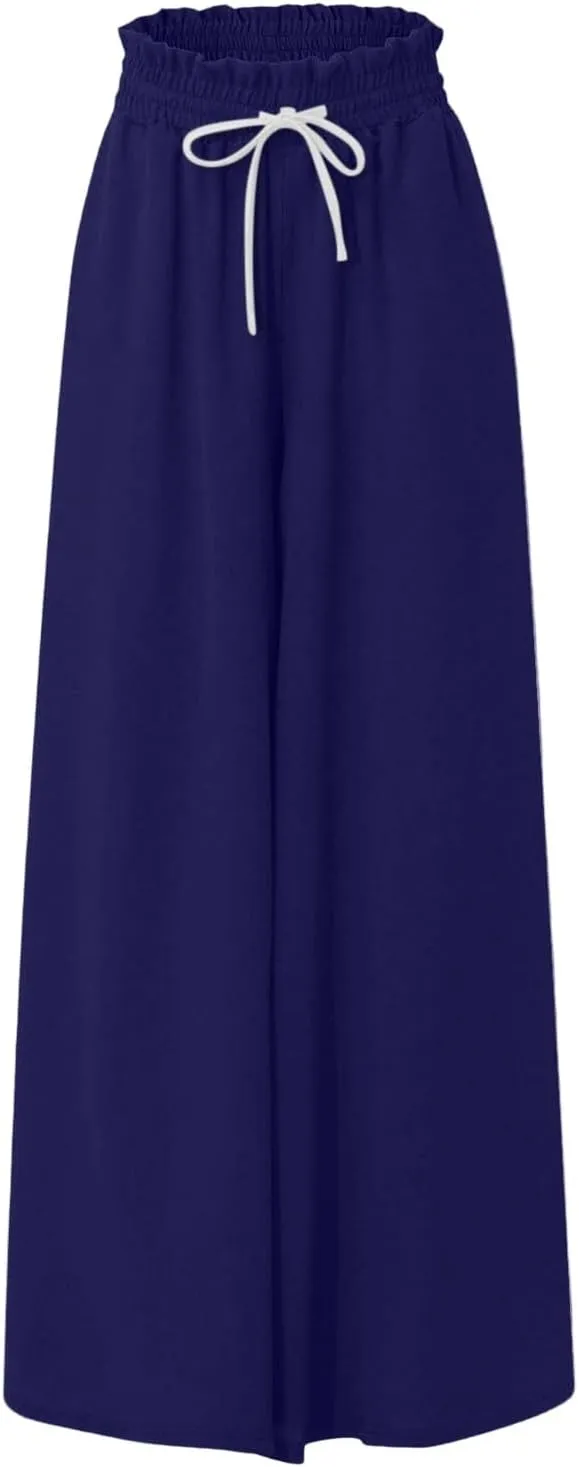 ADHOWBEW Floral Skirts for Women Summer Smocked Floral Print Beach Casual Elastic Waist Cotton Skirts