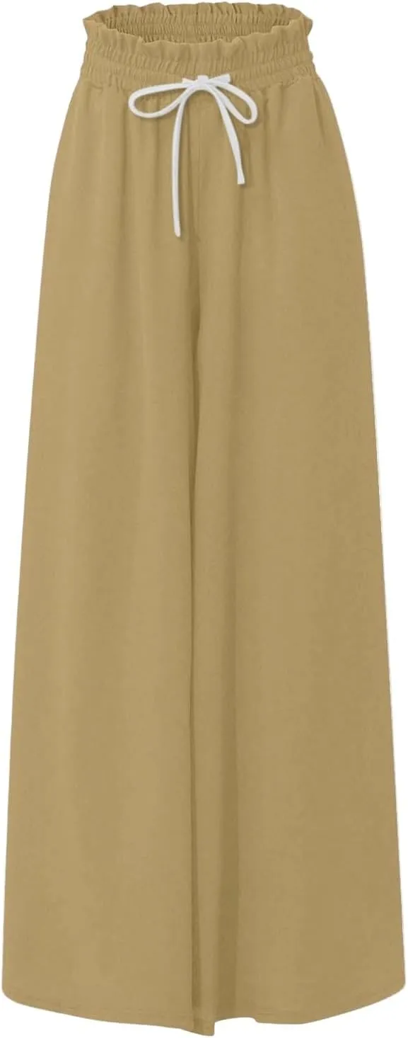 ADHOWBEW Floral Skirts for Women Summer Smocked Floral Print Beach Casual Elastic Waist Cotton Skirts
