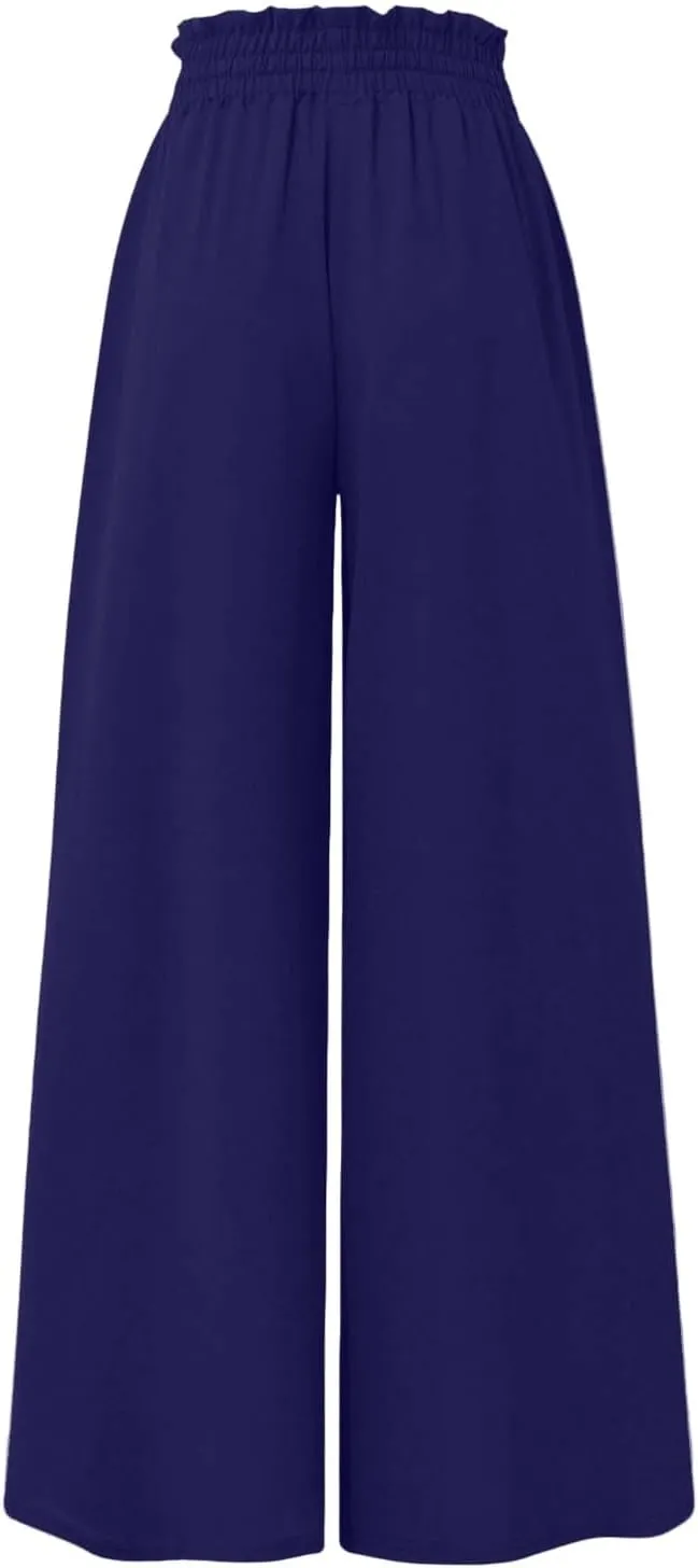 ADHOWBEW Floral Skirts for Women Summer Smocked Floral Print Beach Casual Elastic Waist Cotton Skirts