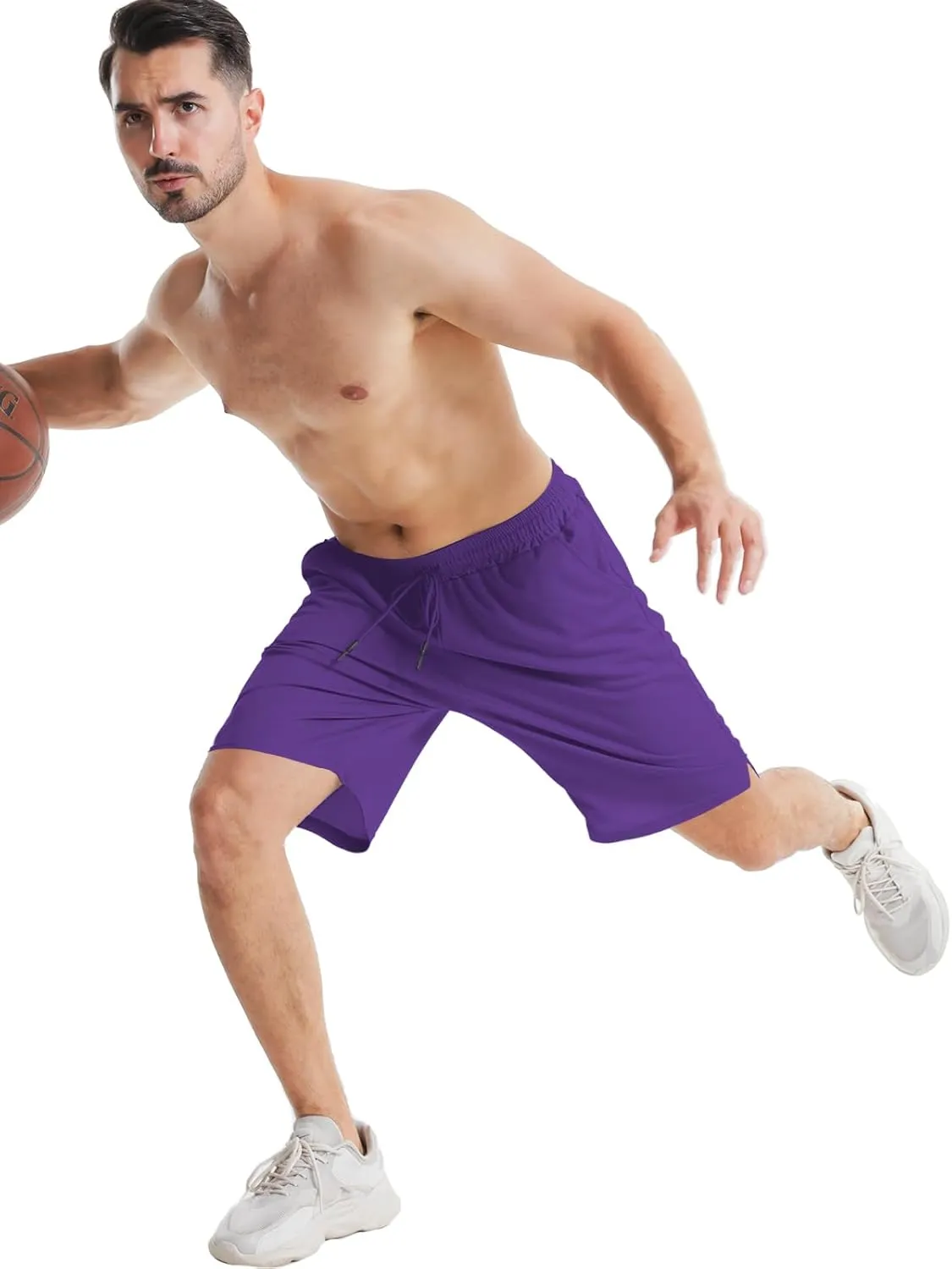 Aolesy Men's Basketball Shorts 7"/9" Athletic Gym Shorts with Zip Pockets Lightweigh Quick Dry Mesh Workout Shorts