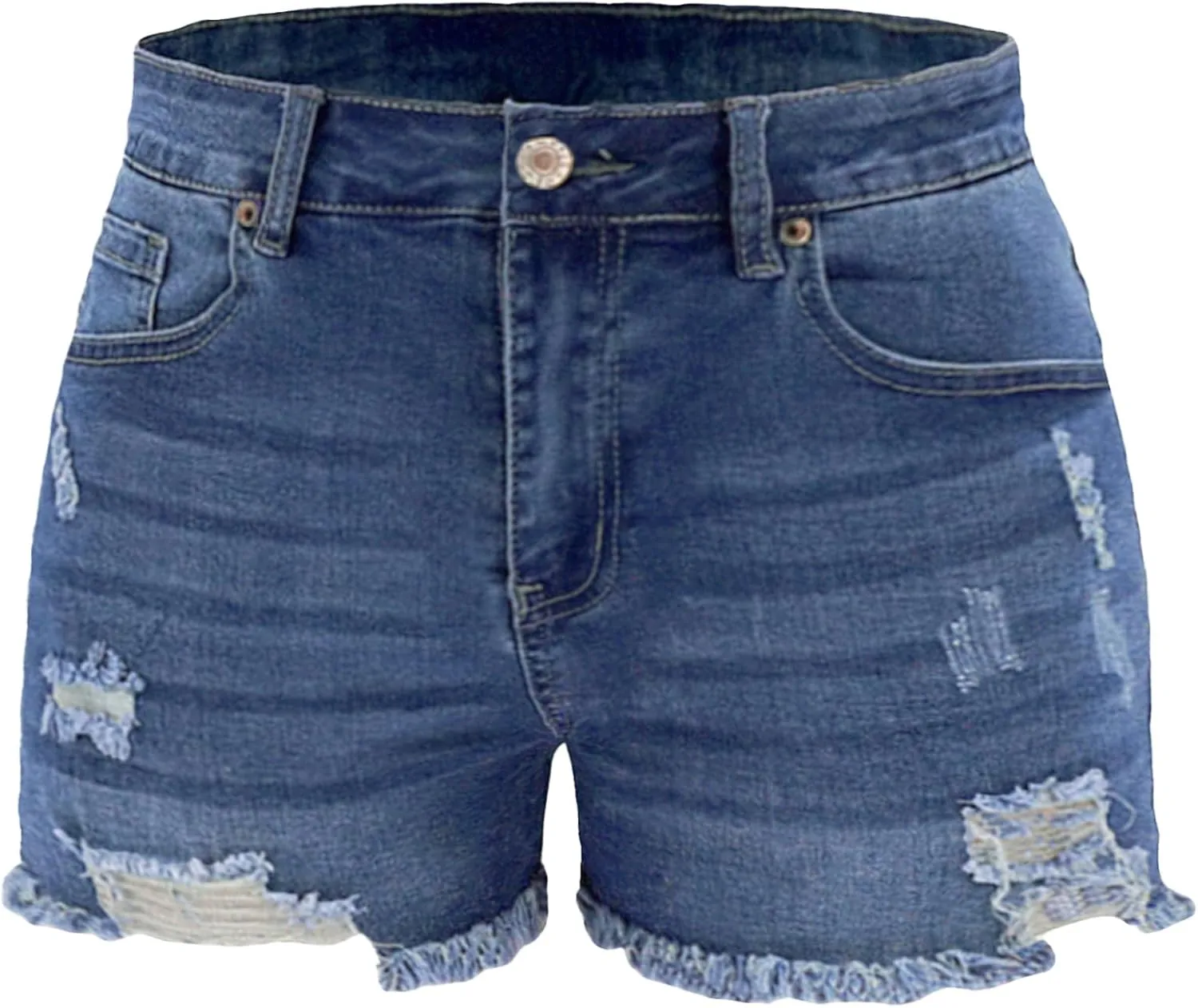 Atditama Women's Summer Ripped Jean Shorts Stretch Skinny Frayed Denim Shorts Beach Casual Women Shorts