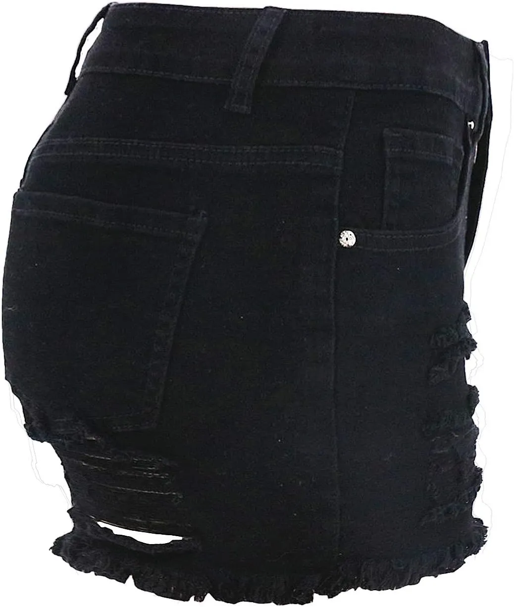 Atditama Women's Summer Ripped Jean Shorts Stretch Skinny Frayed Denim Shorts Beach Casual Women Shorts