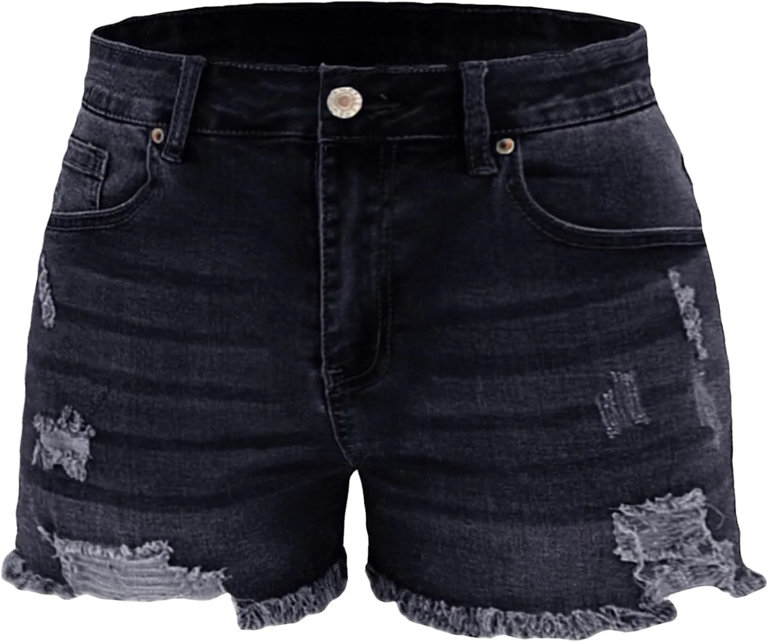 Atditama Women's Summer Ripped Jean Shorts Stretch Skinny Frayed Denim Shorts Beach Casual Women Shorts