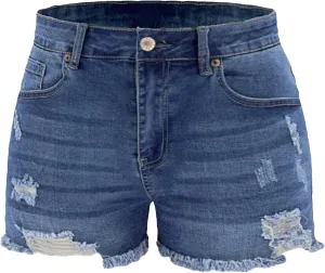 Atditama Women's Summer Ripped Jean Shorts Stretch Skinny Frayed Denim Shorts Beach Casual Women Shorts