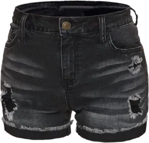 Atditama Women's Summer Ripped Jean Shorts Stretch Skinny Frayed Denim Shorts Beach Casual Women Shorts