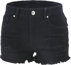 Atditama Women's Summer Ripped Jean Shorts Stretch Skinny Frayed Denim Shorts Beach Casual Women Shorts