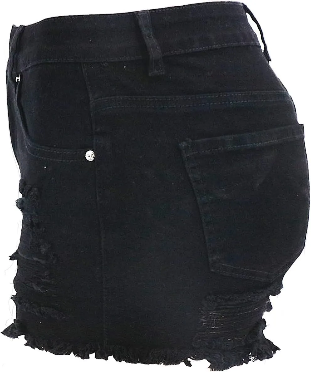 Atditama Women's Summer Ripped Jean Shorts Stretch Skinny Frayed Denim Shorts Beach Casual Women Shorts