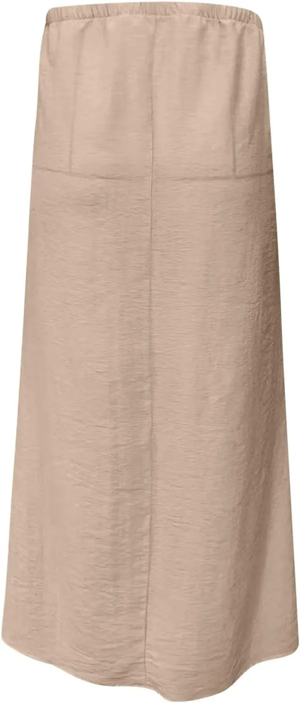 Boho Skirts Women 2025 Maxi Summer Skirts Drawstring Waist Casual Long Skirt Trendy Flowy Skirts for Beach Vacation