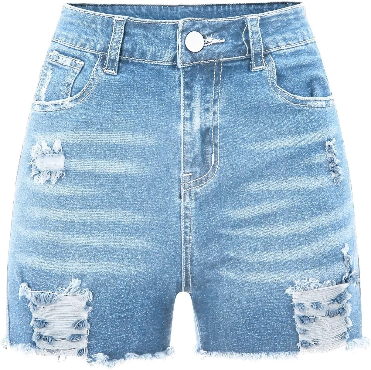 BOXIACEY Womens Denim Shorts Fashion Jean Shorts High Waist Stretchy Denim Shorts Casual Denim Shorts with Pockets