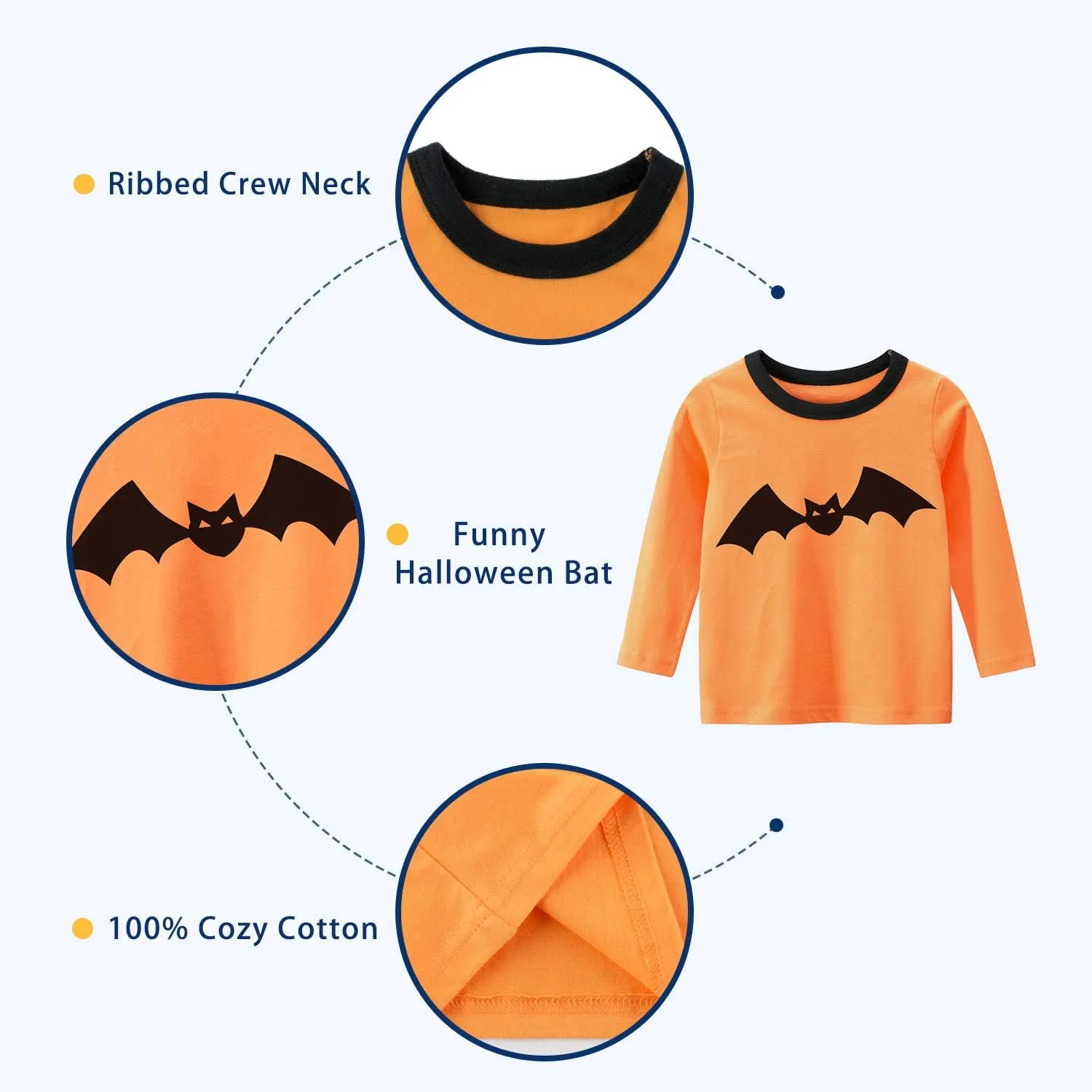 Boys Cotton Long Sleeve T-Shirts Rainbow Striped Shirts