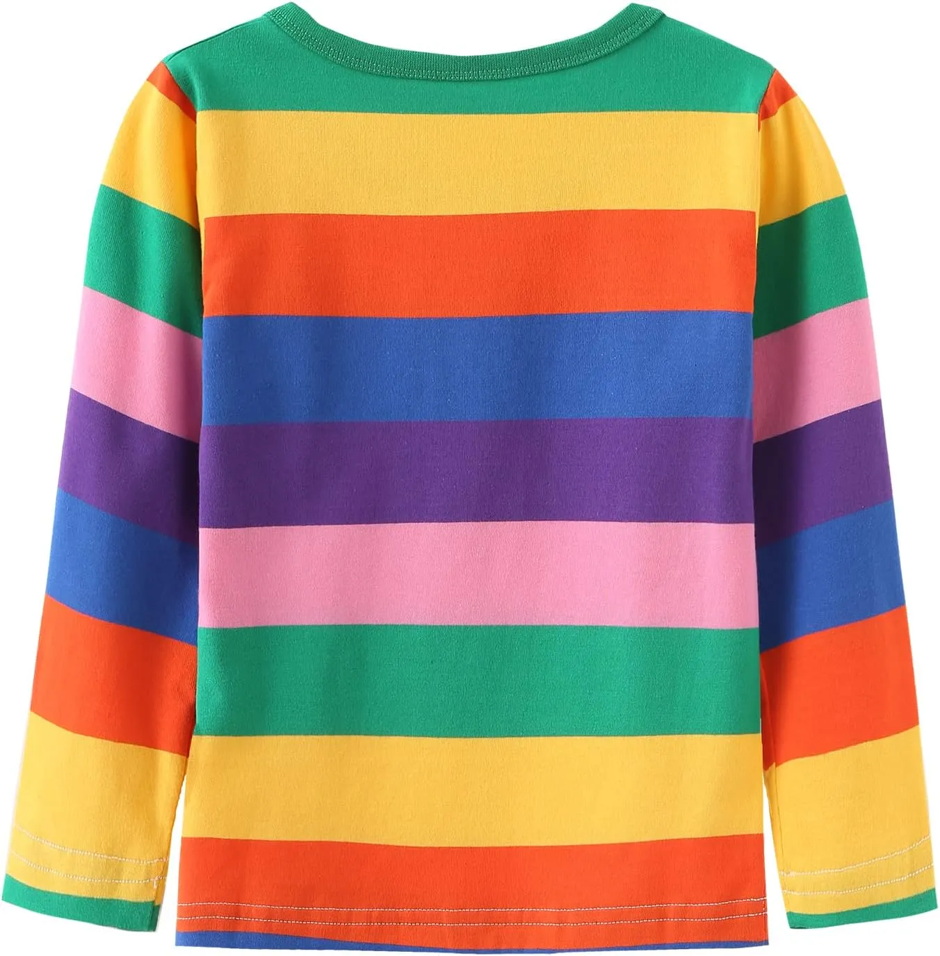 Boys Cotton Long Sleeve T-Shirts Rainbow Striped Shirts