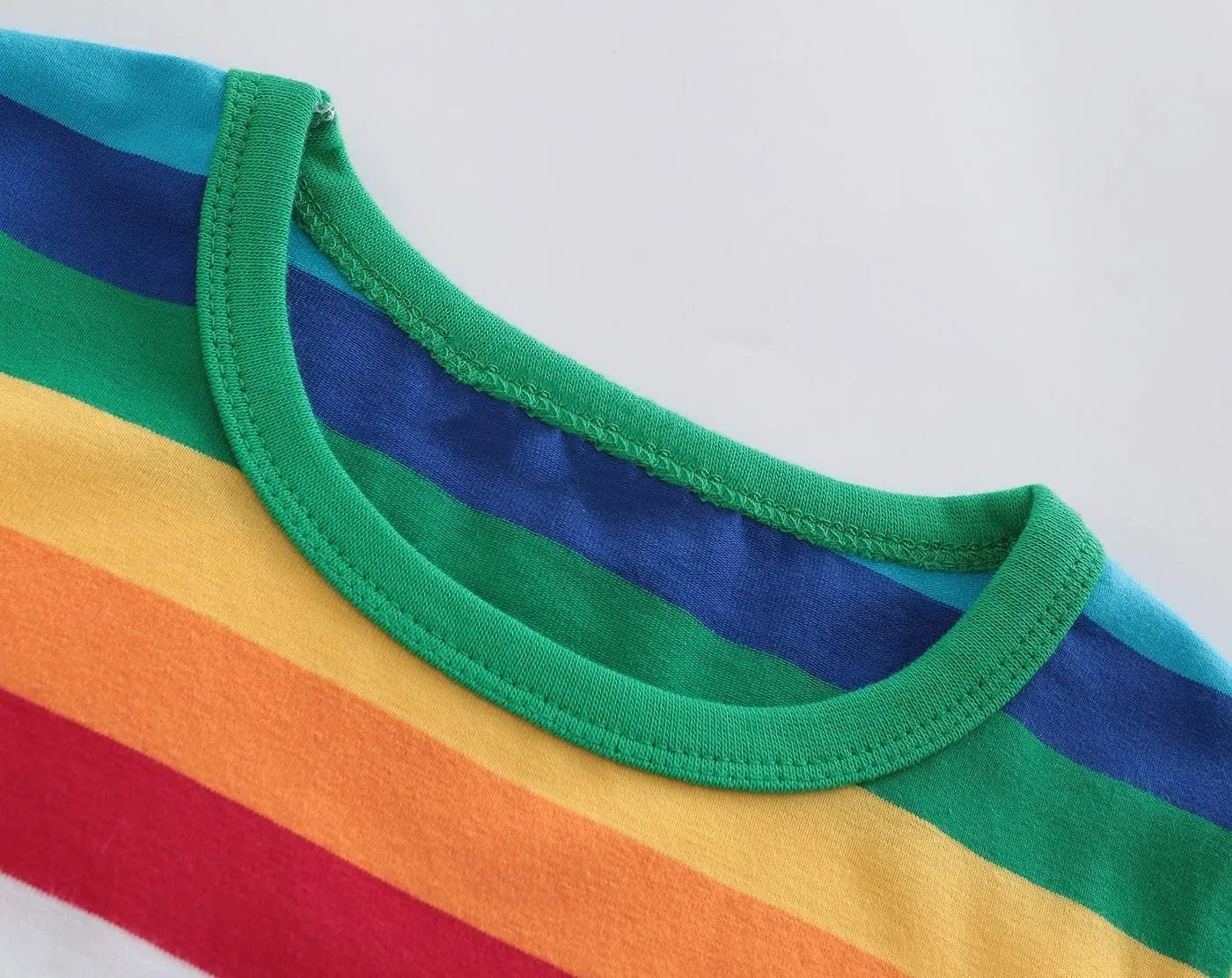 Boys Cotton Long Sleeve T-Shirts Rainbow Striped Shirts