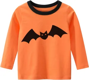 Boys Cotton Long Sleeve T-Shirts Rainbow Striped Shirts