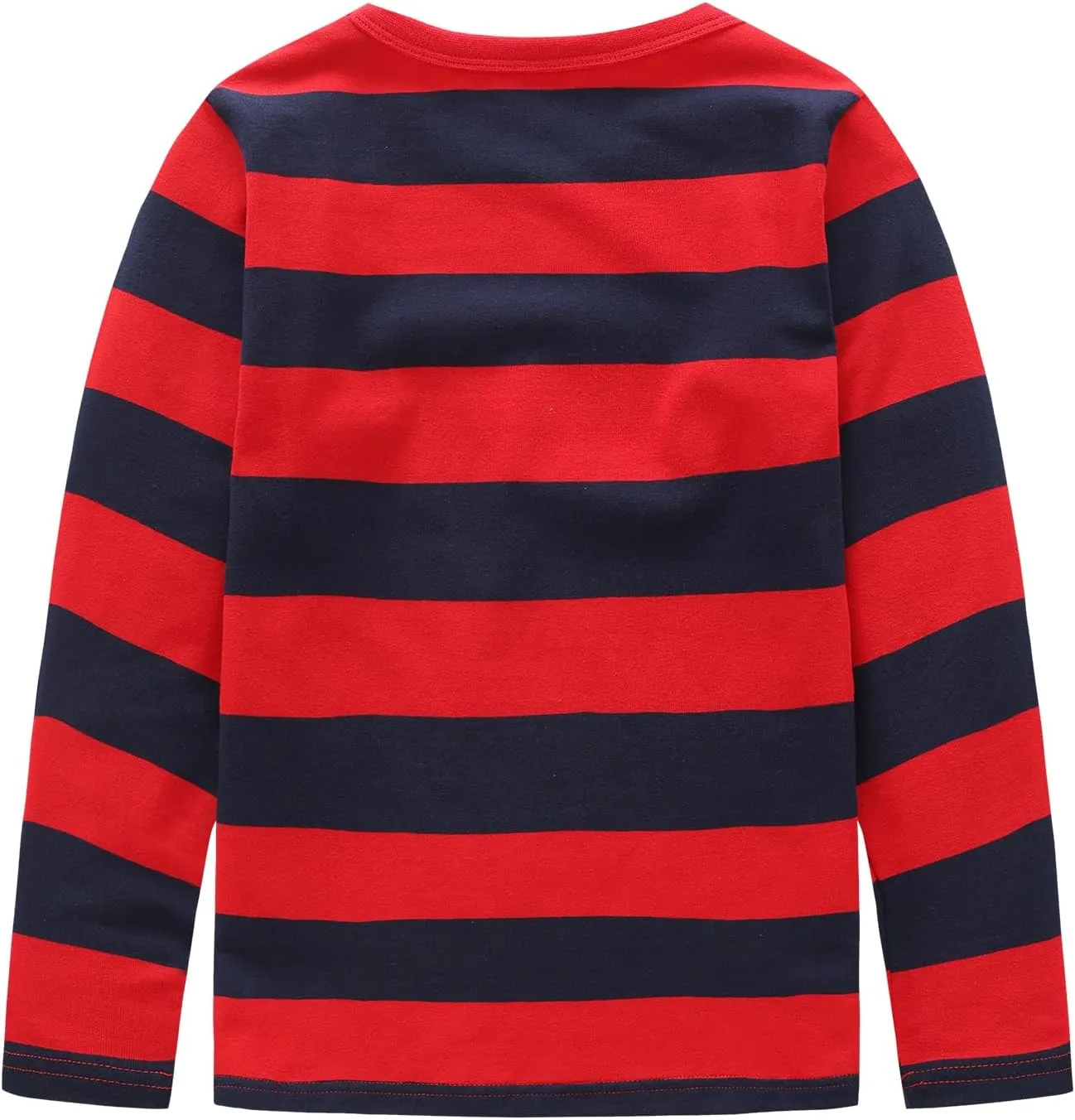 Boys Rainbow Striped Shirt Cotton Long Sleeve T-Shirts