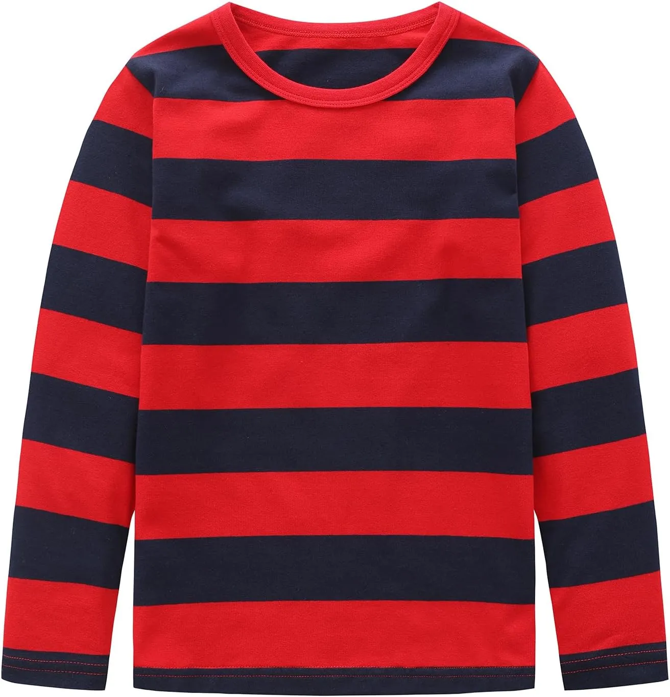 Boys Rainbow Striped Shirt Cotton Long Sleeve T-Shirts