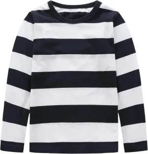 Boys Rainbow Striped Shirt Cotton Long Sleeve T-Shirts