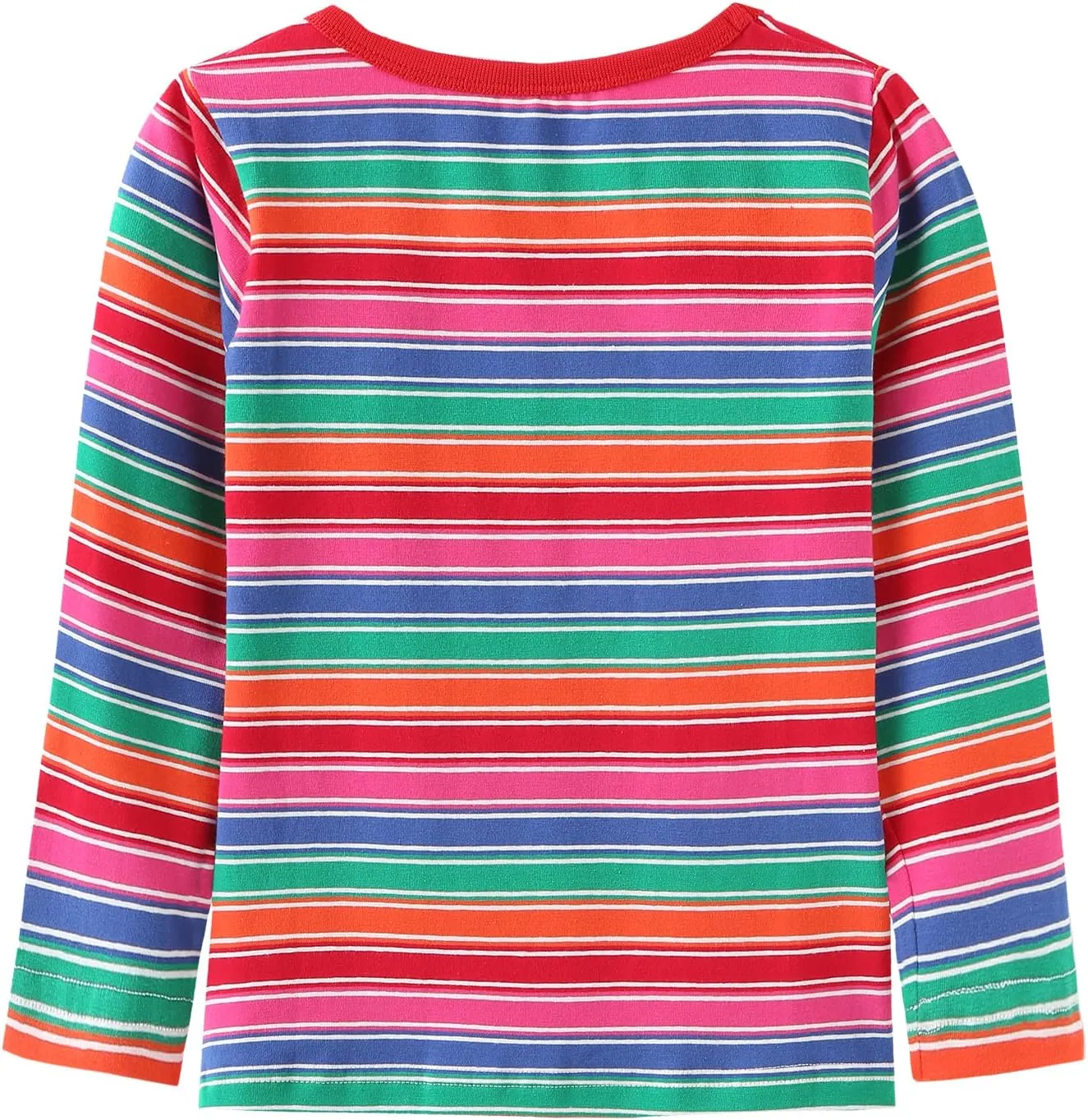 Boys Rainbow Striped Shirt Cotton Long Sleeve T-Shirts