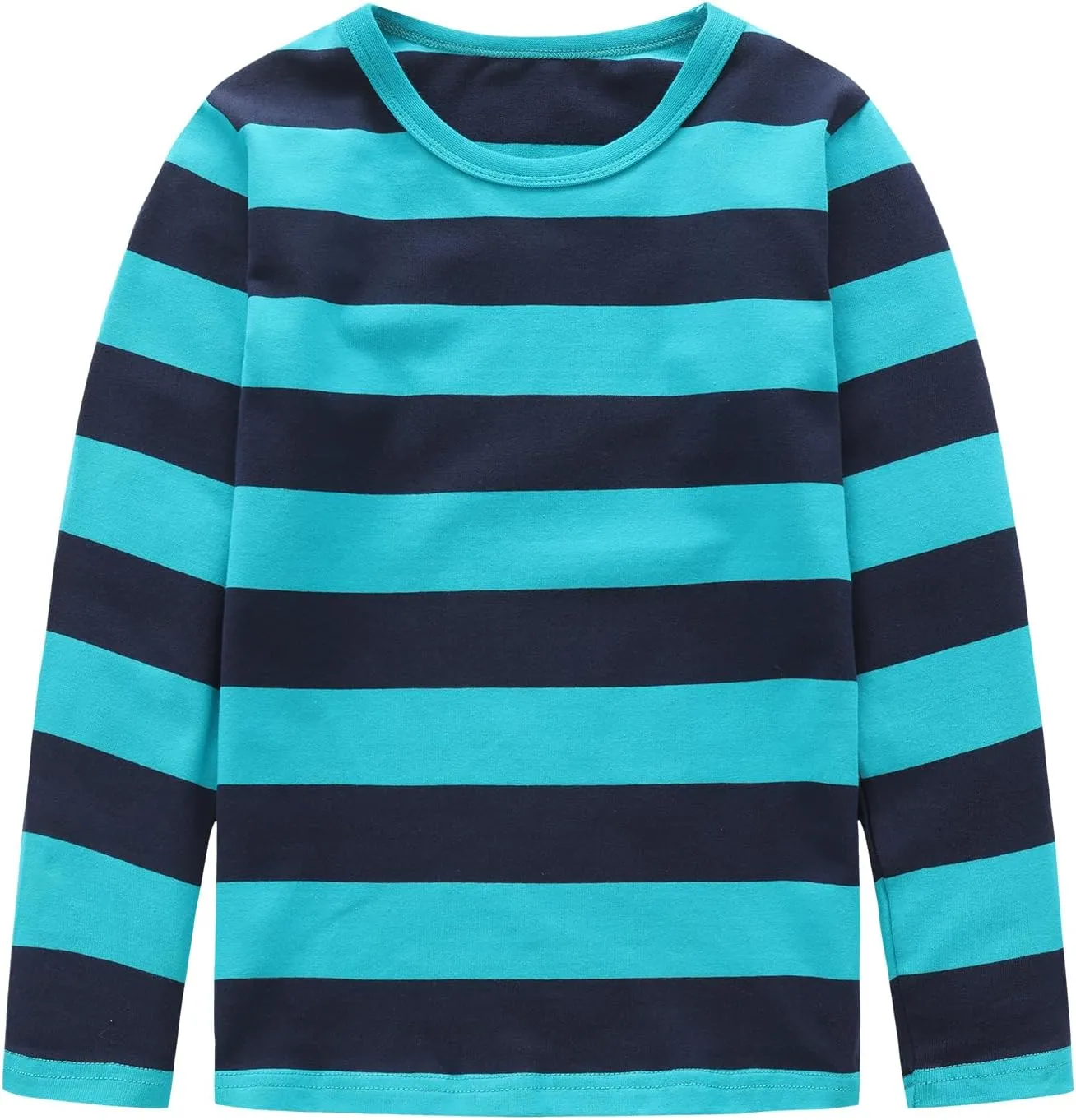 Boys Rainbow Striped Shirt Cotton Long Sleeve T-Shirts