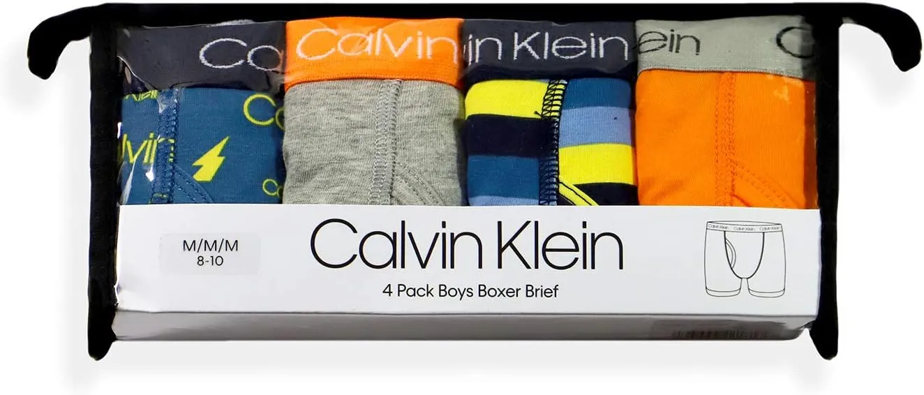 Calvin Klein Boys' Underwear Four Pack Boxer Brief Value Pack