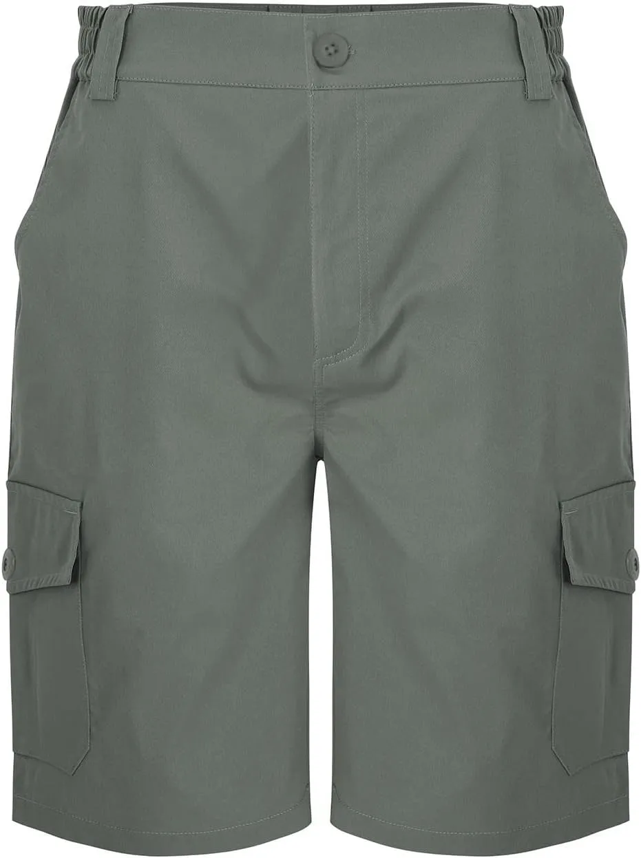 Cargo Shorts for Men Stretch Waist Mens Hiking Cargo Shorts Slid Quick Dry Work Shorts Casual Golf Shorts Lightweight