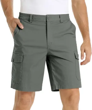 Cargo Shorts for Men Stretch Waist Mens Hiking Cargo Shorts Slid Quick Dry Work Shorts Casual Golf Shorts Lightweight
