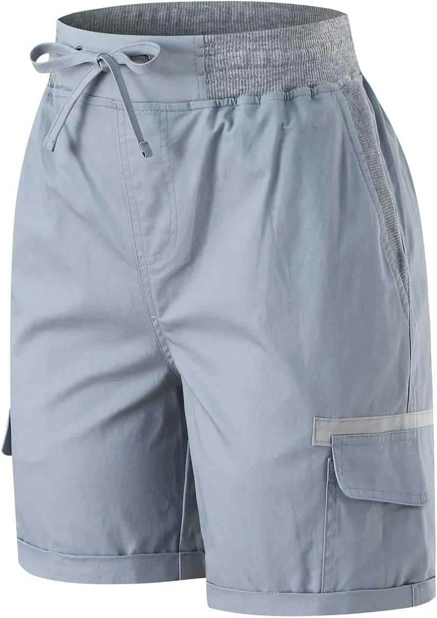Cargo Shorts for Women Casual Summer Summer Pants Chino Shorts Lightweight Elastic Waist Athletic Shorts 2024
