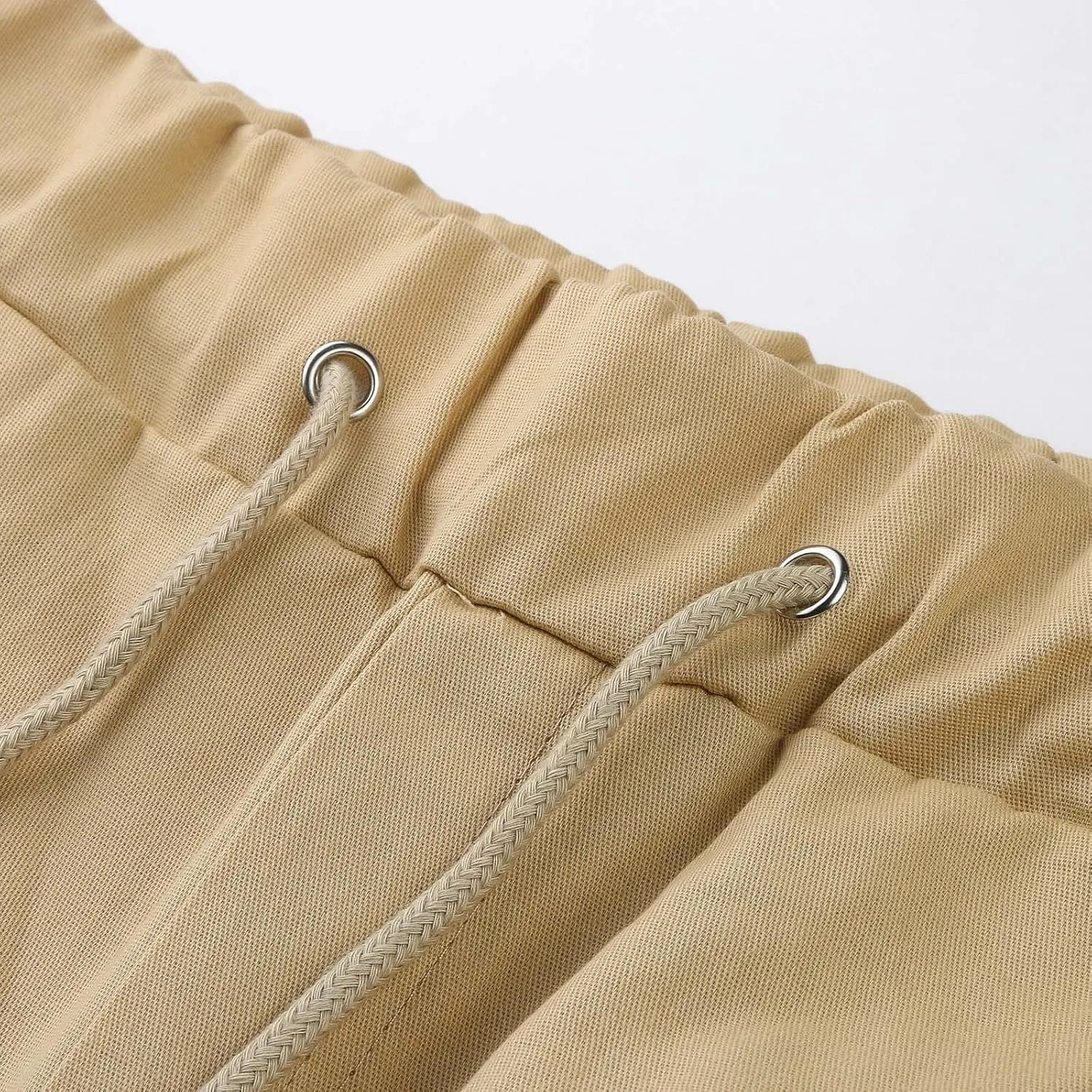 Cargo Shorts Men Summer Shorts Drawstring Trousers Solid Male Shorts Pant Pant Slim Pocket Cargo Mens Casual Shorts