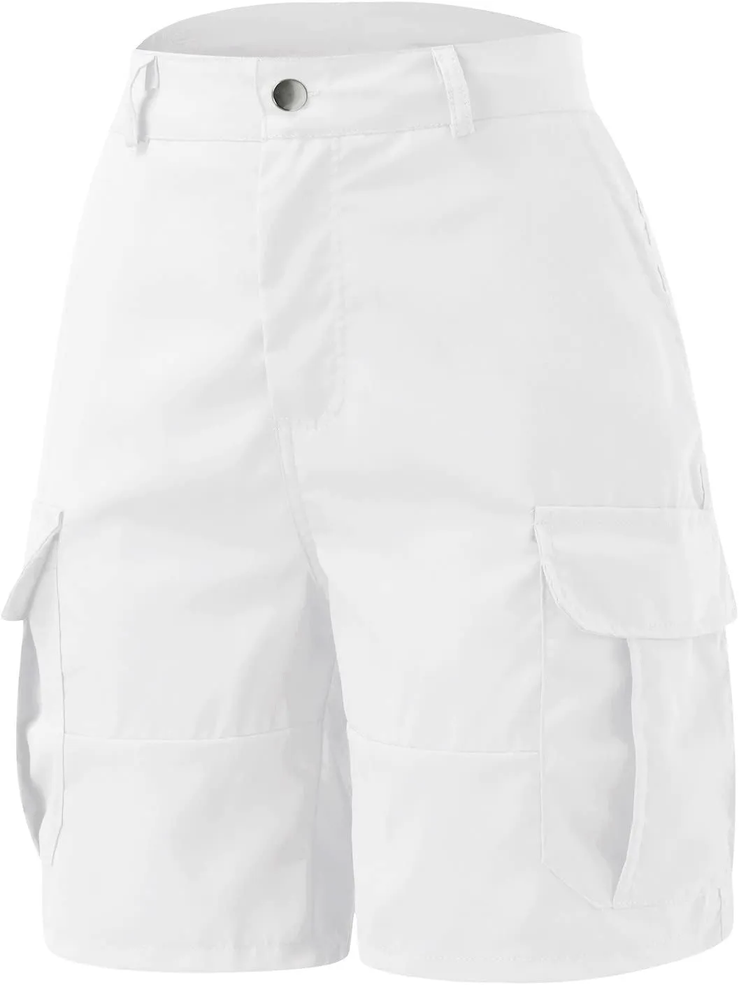 Cargo Shorts Women Casual Dressy Summer Pants Chino Shorts Lightweight Elastic Waist Beach Shorts with Pockets