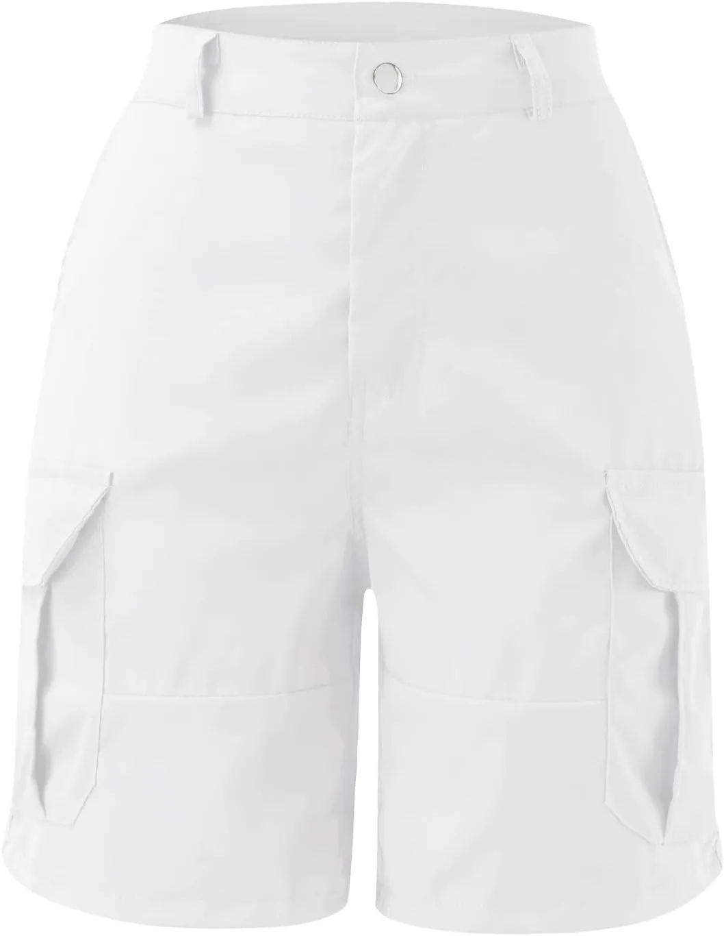 Cargo Shorts Women Casual Dressy Summer Pants Chino Shorts Lightweight Elastic Waist Beach Shorts with Pockets
