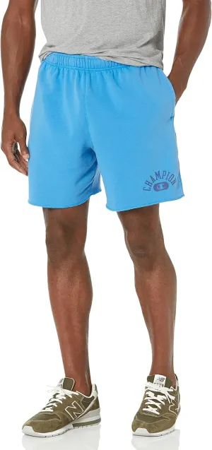 Champion Men's Mesh Sports Shorts, Men's Vintage Varsity Shorts, Comfortable Athletic Shorts for Men, Block Script 7"