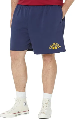 Champion Men's Mesh Sports Shorts, Men's Vintage Varsity Shorts, Comfortable Athletic Shorts for Men, Block Script 7"