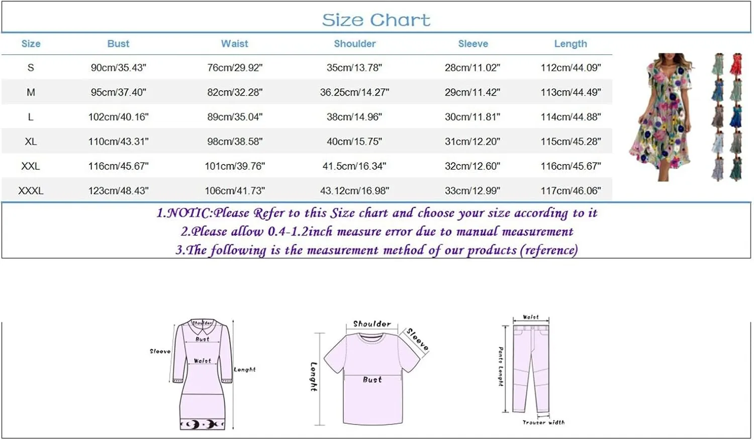 Chiffon Dresses for Women,Summer Coctail Boho Floral Printed Dresses Wrap Flowy Wedding Prom Guest Midi V Neck Dress