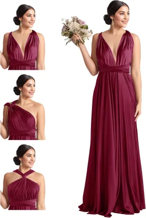 Convertible Bridesmaid Dresses for Women - Plus Size Wedding Long Multiway Dresses