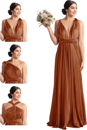 Convertible Bridesmaid Dresses for Women - Plus Size Wedding Long Multiway Dresses
