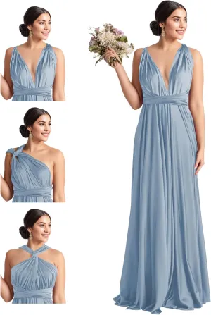 Convertible Bridesmaid Dresses for Women - Plus Size Wedding Long Multiway Dresses