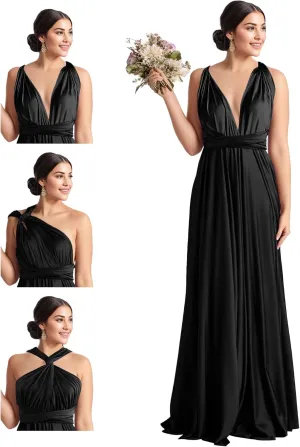 Convertible Bridesmaid Dresses for Women - Plus Size Wedding Long Multiway Dresses