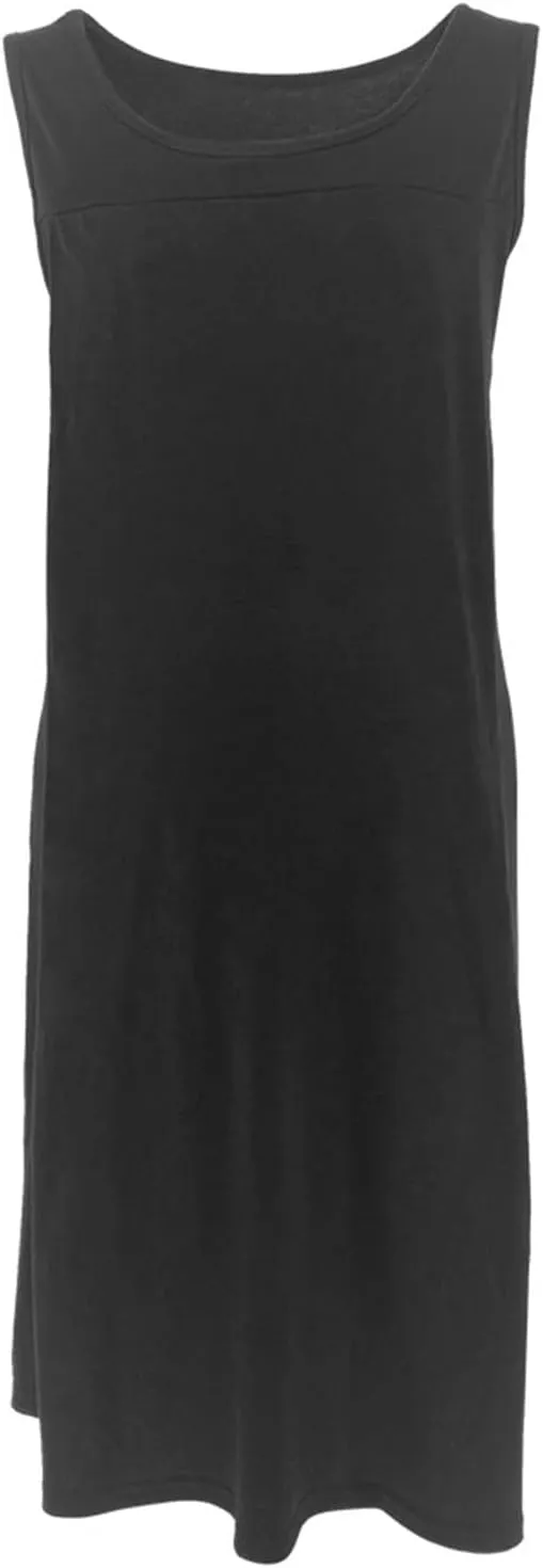 Cotton Sleeveless Nursing Nightgown Women Comfy Maternity Pregnancy Tank Dress Labor Delivery Breastfeeding Dresses
