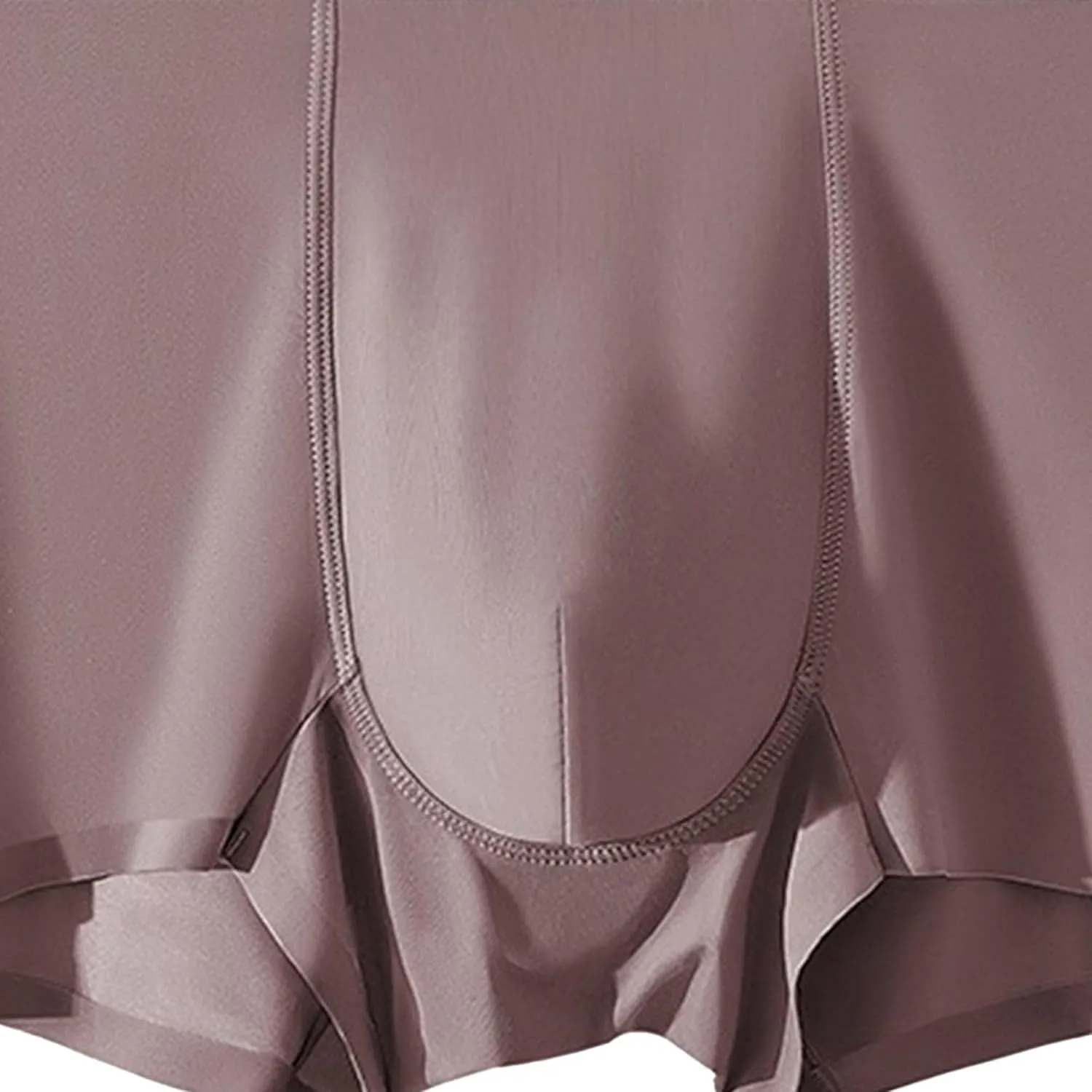 DGHM-JLMY Men's Ice Silk Summer Thin Underwear Seamless Solid Color Boyshort Breathable Boxer Briefs Shorts 2-Pack