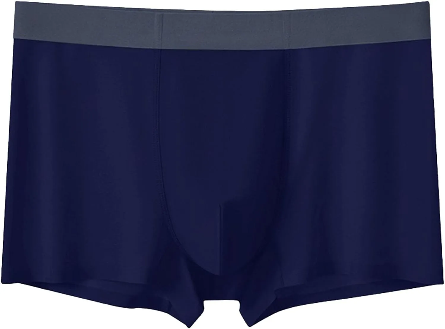 DGHM-JLMY Men's Ice Silk Summer Thin Underwear Seamless Solid Color Boyshort Breathable Boxer Briefs Shorts 2-Pack