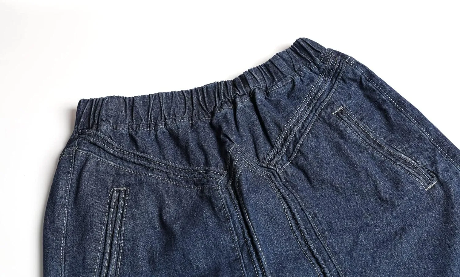 ebossy Women's Casual Elastic Waist Frayed Hem A-Line Distressed Hippie Long Maxi Denim Skirt