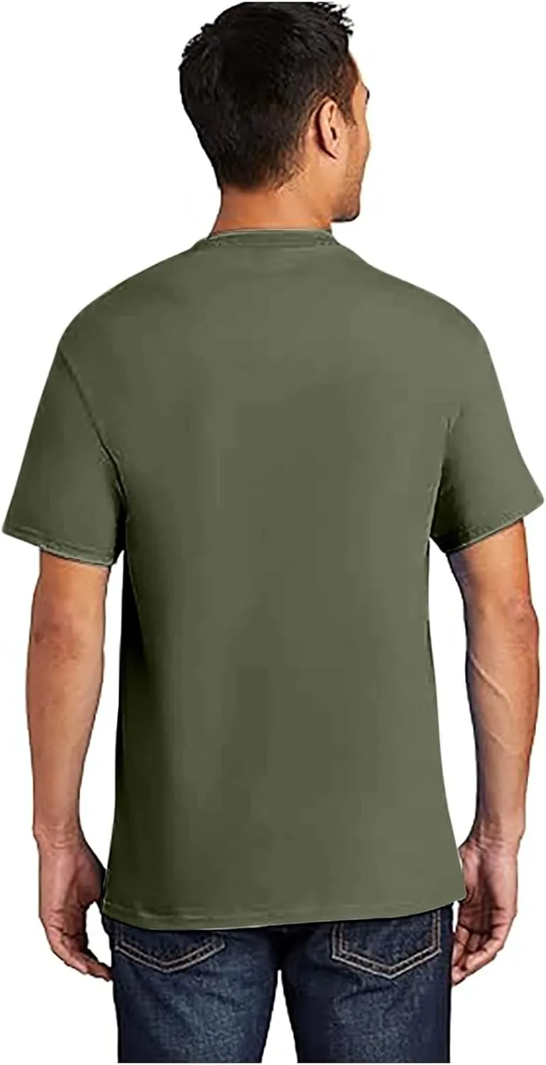 Finelylove Mens Oversized Cotton T-Shirts Big and Tall Short Sleeve Crewneck Casual Shirts Summer Cotton Basic Tee Tops