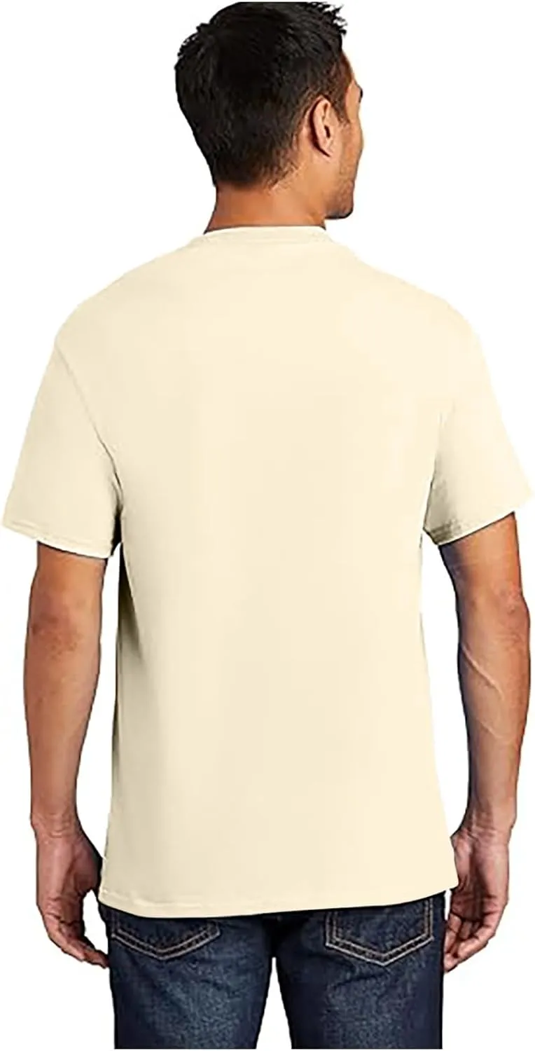 Finelylove Mens Oversized Cotton T-Shirts Big and Tall Short Sleeve Crewneck Casual Shirts Summer Cotton Basic Tee Tops