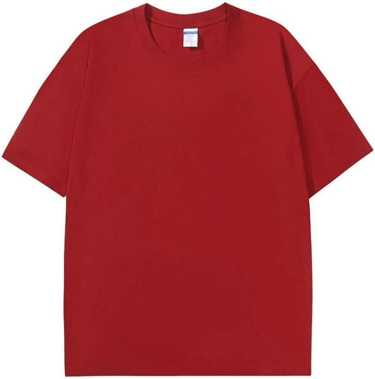 Finelylove Mens Oversized Cotton T-Shirts Big and Tall Short Sleeve Crewneck Casual Shirts Summer Cotton Basic Tee Tops
