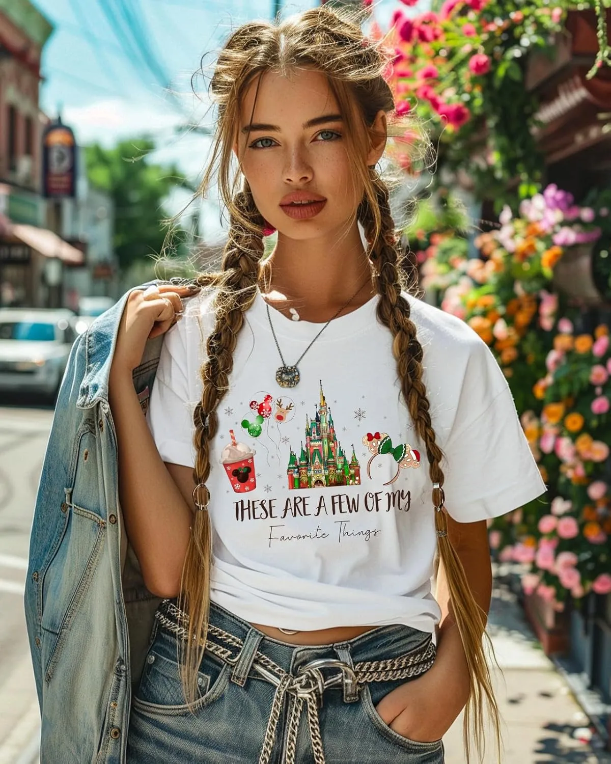 Flafens Graphic Tees T Shirts for Women - Cute Womens T-Shirts Cotton Tshirts Tops Teens Girls