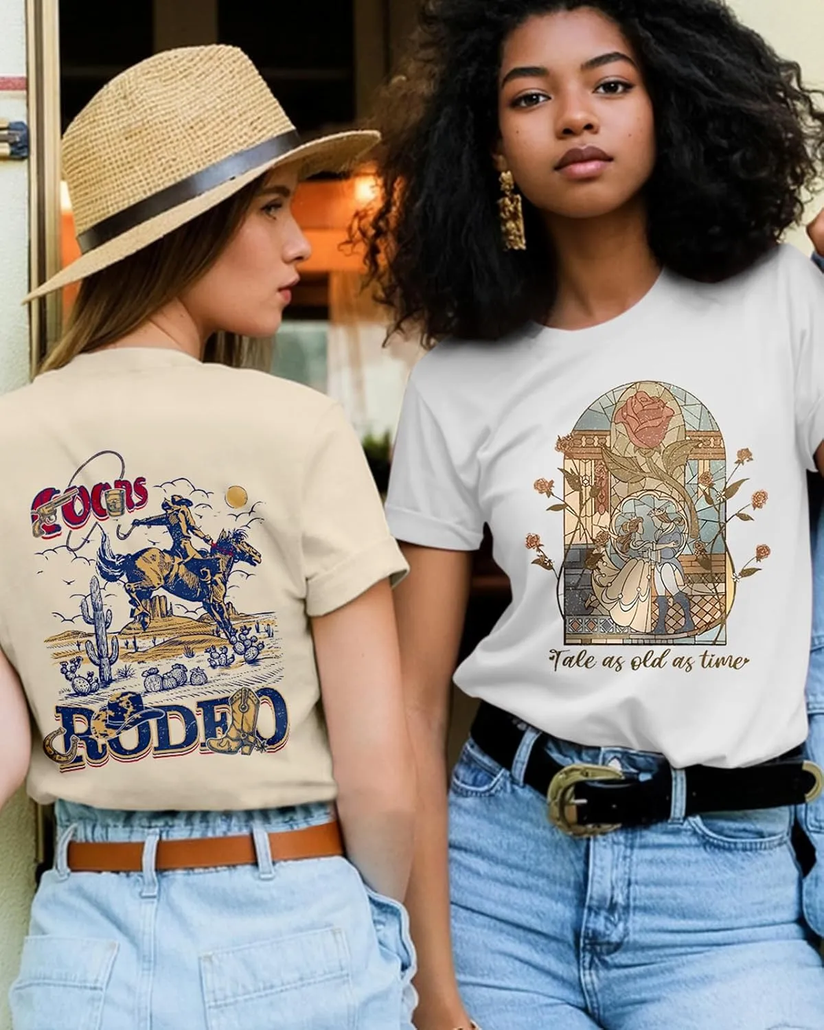 Flafens T Shirts for Women Graphic Tees - Womens T-Shirts Cotton Cute Fit Tshirts Teens Girls