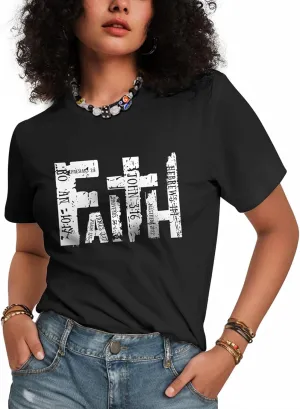Flafens T Shirts for Women Graphic Tees - Womens T-Shirts Cotton Cute Fit Tshirts Teens Girls