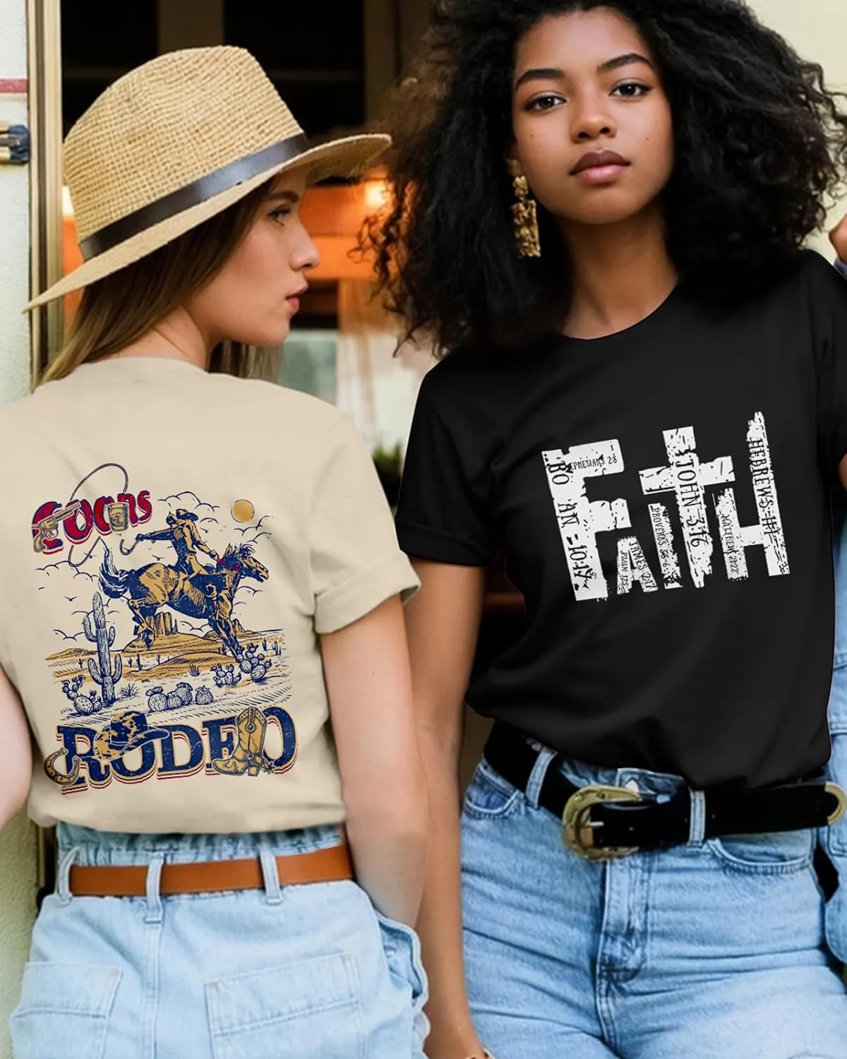 Flafens T Shirts for Women Graphic Tees - Womens T-Shirts Cotton Cute Fit Tshirts Teens Girls