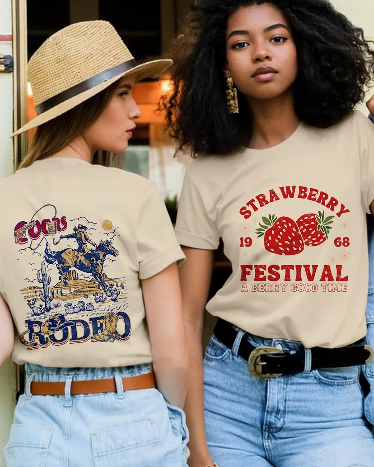 Flafens T Shirts for Women Graphic Tees - Womens T-Shirts Cotton Cute Fit Tshirts Teens Girls