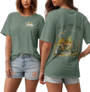 Flafens T Shirts for Women Graphic Tees - Womens T-Shirts Cotton Cute Fit Tshirts Teens Girls