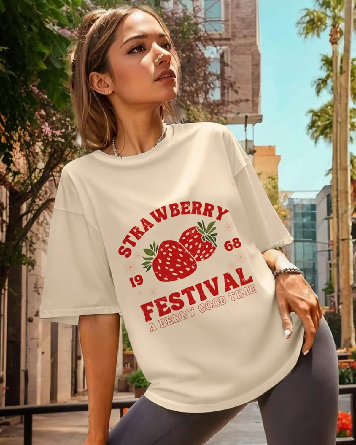 Flafens T Shirts for Women Graphic Tees - Womens T-Shirts Cotton Cute Fit Tshirts Teens Girls